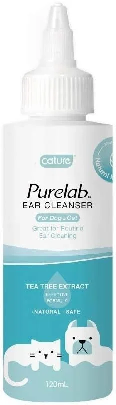 محلول پاک کننده طبیعی گوش Cature Purelab برای سگ/گربه 120 میلی لیتر