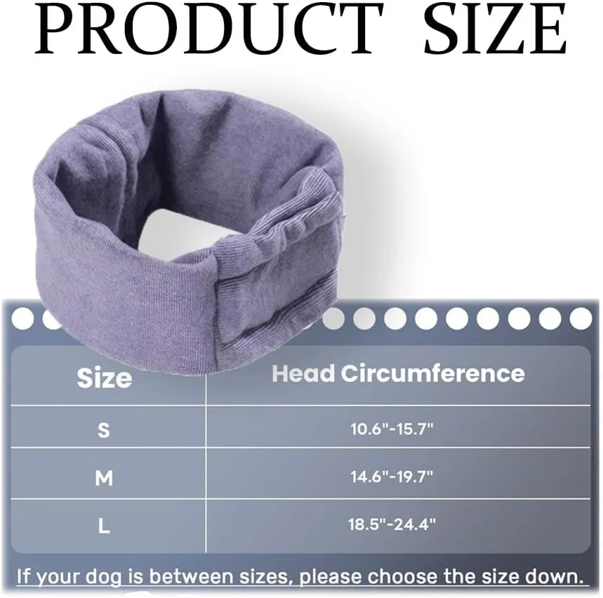 محافظ گوش سگ، گوش‌بند آرامش‌بخش برای سگ‌ها، شال گردن سگ، گوش‌بند، نیروها برای تسکین اضطراب و آرامش (بنفش، S)
