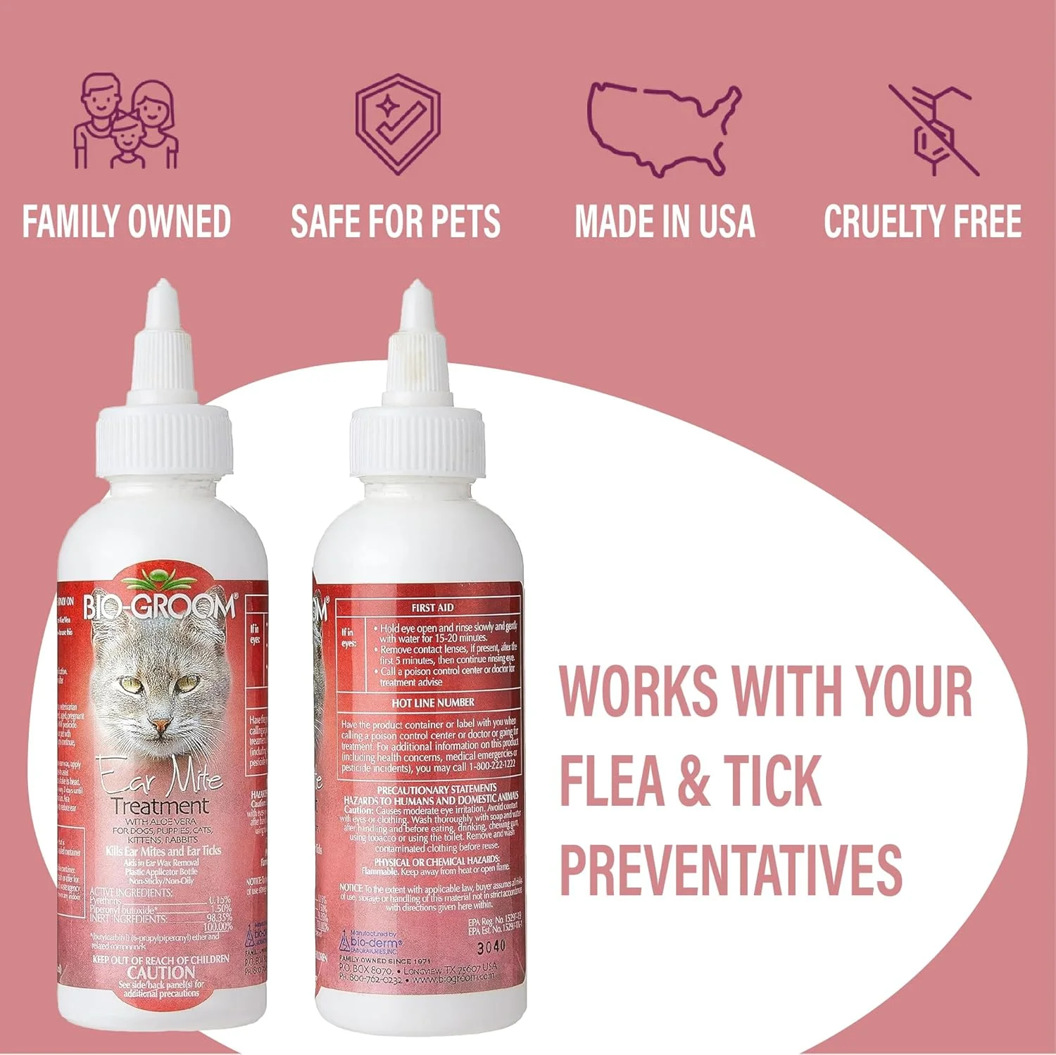 محلول درمان کنه گوش بایو گروم - ۱۱۸ میلی لیتر