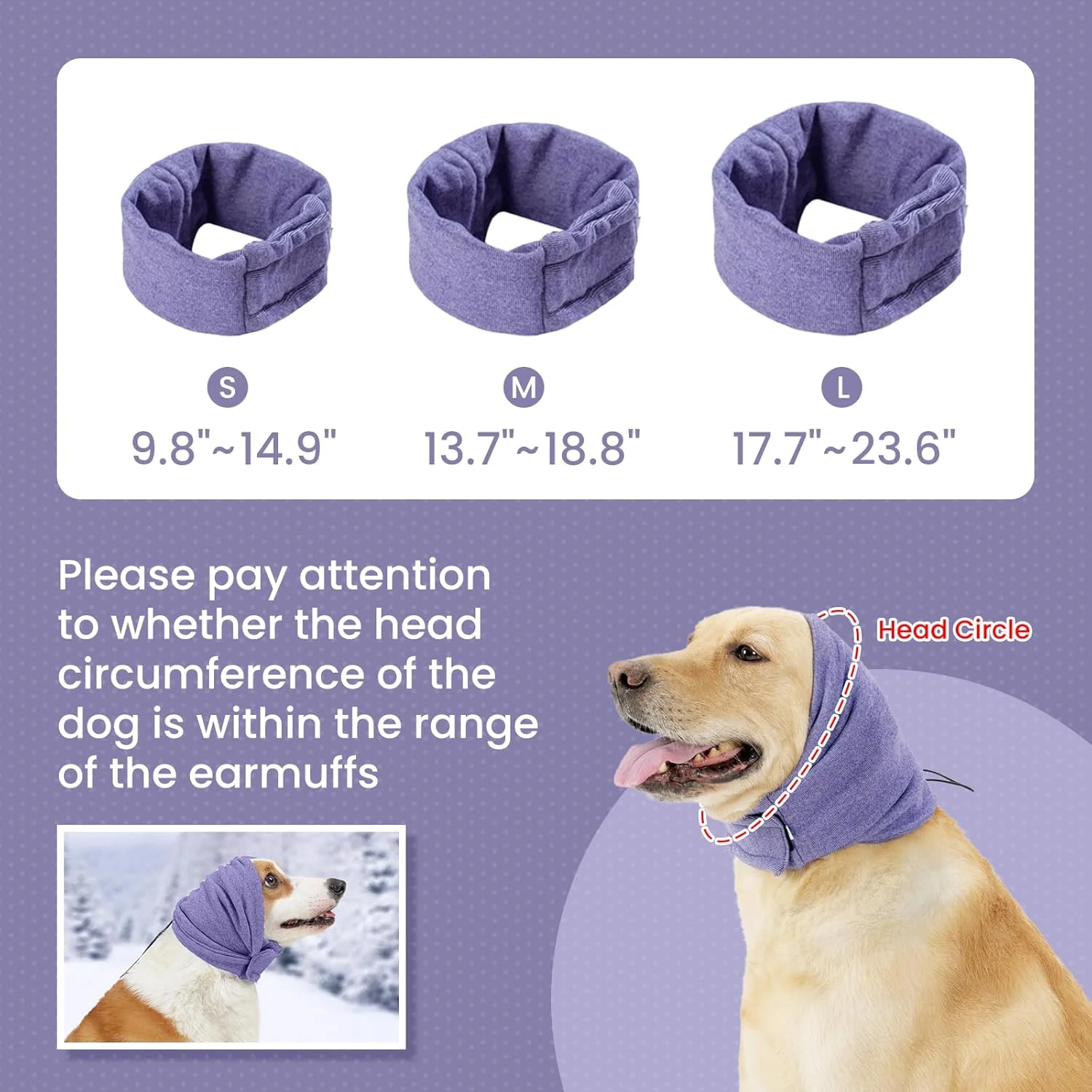 روگوشی سگ BRKURLEG برای کاهش اضطراب، محافظ گوش سگ برای محافظت در برابر سر و صدا، آستین پوشش سر هودی آرام‌بخش سگ، گوش‌های آرام برای سگ، حمام کردن و گرم نگه داشتن در زمستان