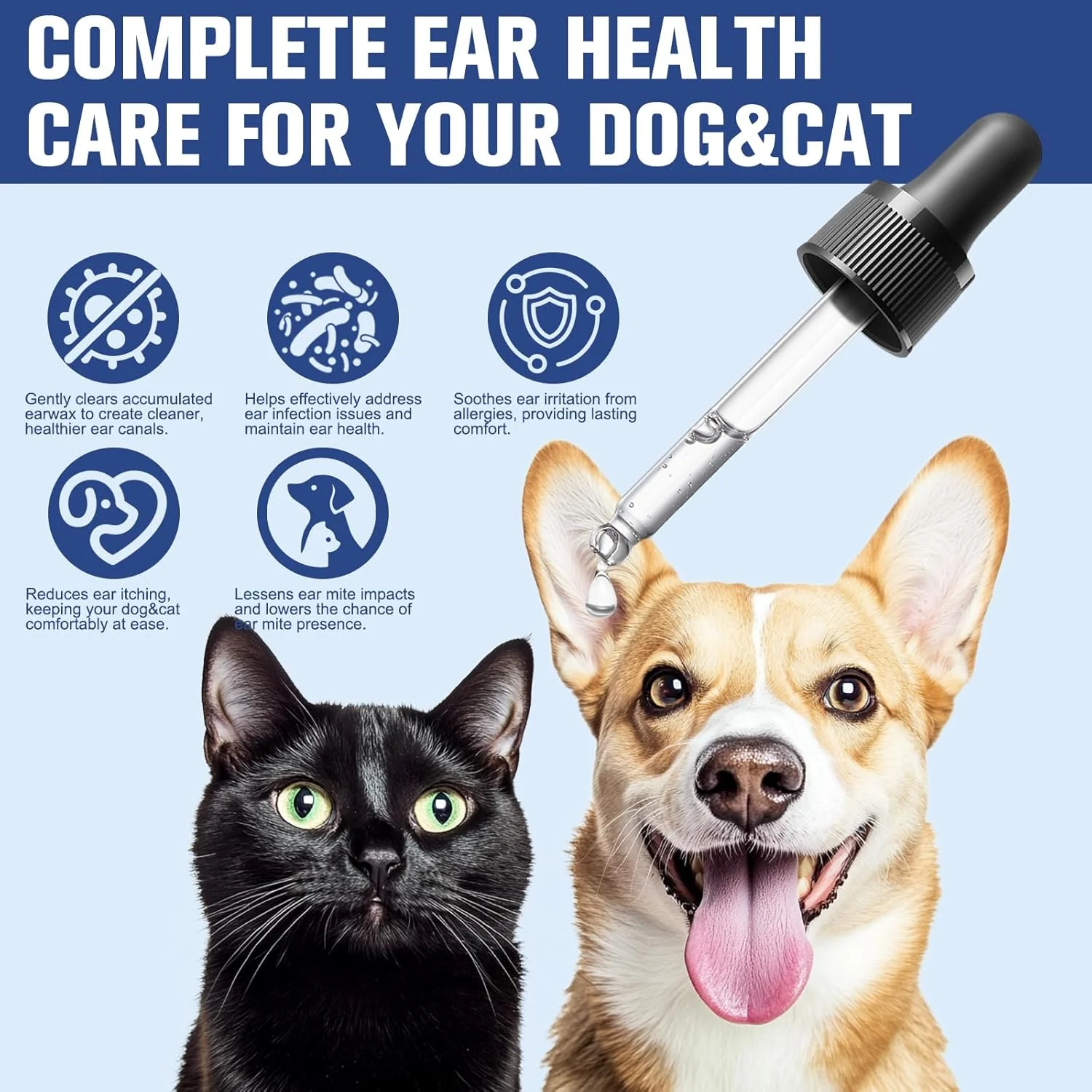 محلول مراقبت از گوش سگ و گربه باراوی Clean Aura - حجم 100 میلی لیتر، فرمول طبیعی، تغذیه و تسکین دهنده