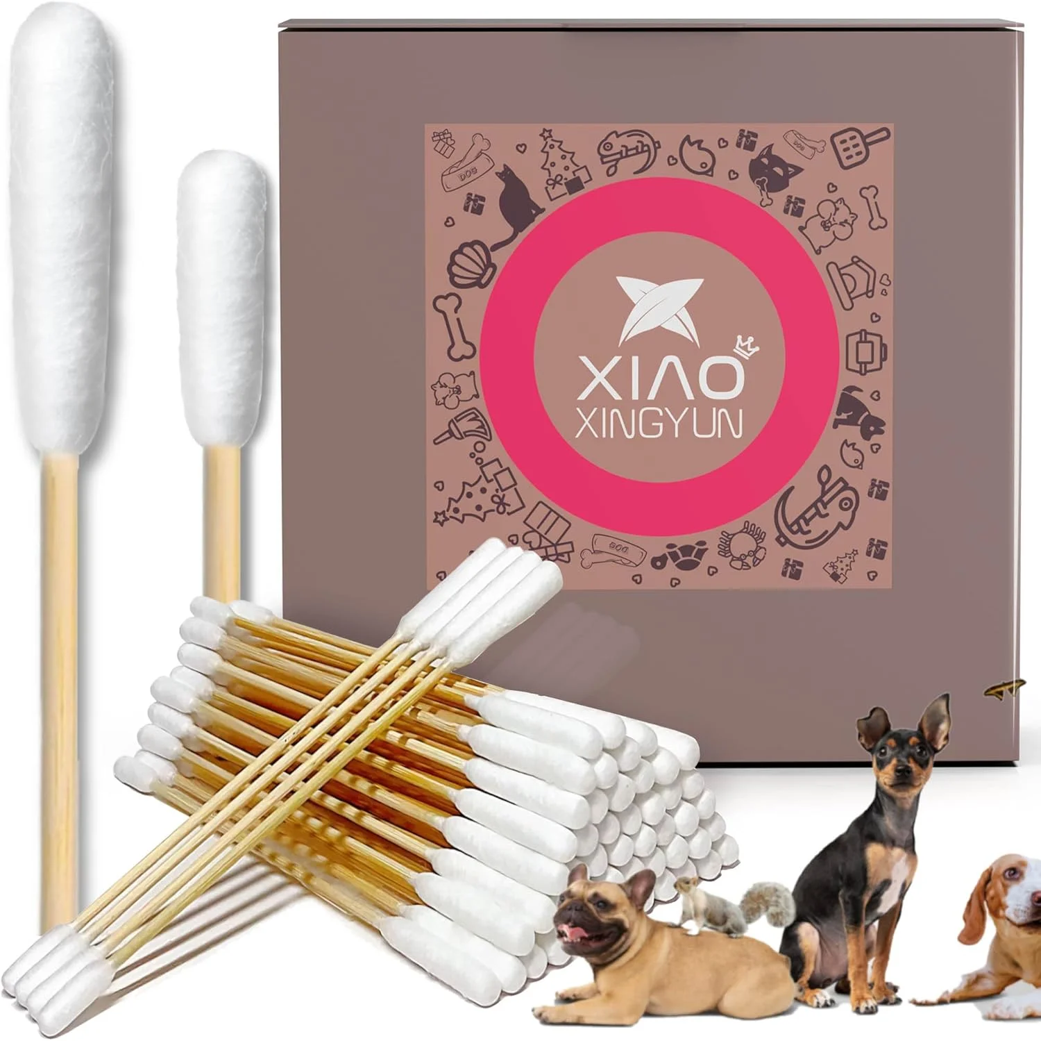 ۳۰۰ عدد گوش پاک کن پنبه ای ۶ اینچی در جعبه - گوش پاک کن های بزرگ حرفه ای با دسته بامبو - گوش پاک کن دو طرفه برای گوش سگ - گوش پاک کن های بزرگ مخصوص طراحی شده برای گوش سگ، محلول تمیز کننده ۳۰۰ عدد گوش پاک کن پنبه ای ۶ اینچی در جعبه - گوش پاک کن های بزرگ حرفه ای با دسته بامبو - گوش پاک کن دو طرفه برای گوش سگ - گوش پاک کن های بزرگ مخصوص طراحی شده برای گوش سگ، محلول تمیز کننده