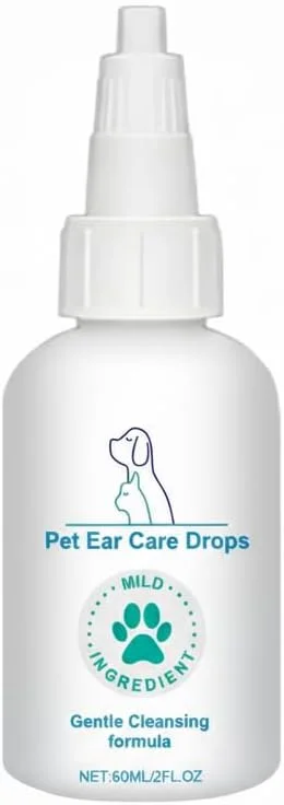 قطره پاک کننده گوش سگ 60 میلی لیتری، فرمول پیشرفته برای گوش های خارش دار، شستشوی گوش ایمن و موثر برای سگ ها و گربه ها قطره پاک کننده گوش سگ 60 میلی لیتری، فرمول پیشرفته برای گوش های خارش دار، شستشوی گوش ایمن و موثر برای سگ ها و گربه ها