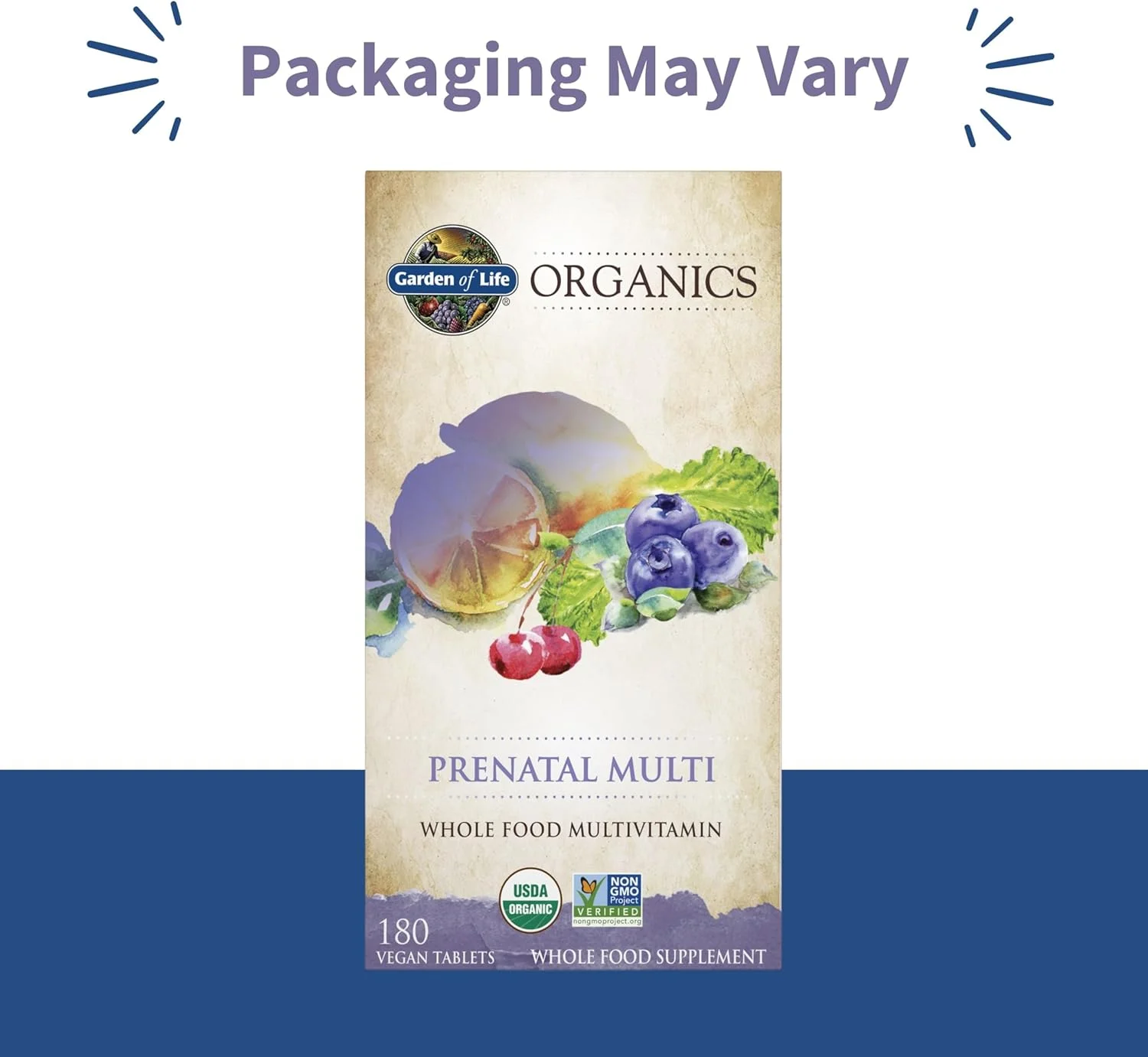 ویتامین های دوران بارداری Garden of Life - مولتی ویتامین ارگانیک دوران بارداری mykind - 180 قرص، مولتی ویتامین گیاهی غذای کامل، ترکیبی تسکین دهنده معده، مکمل های ارگانیک دوران بارداری برای زنان