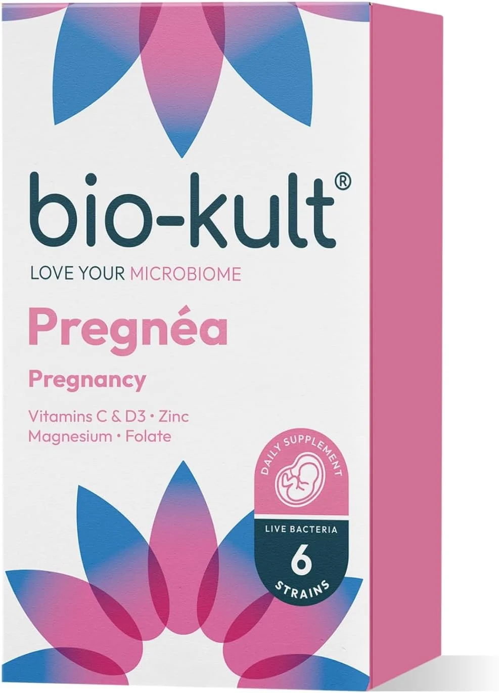 Bio-Kult Pregnéa | ۶ سویه + اسید فولیک، D، C، روی، منیزیم | پشتیبانی پروبیوتیک قبل و بعد از زایمان | ۶۰ کپسول Bio-Kult Pregnéa | ۶ سویه + اسید فولیک، D، C، روی، منیزیم | پشتیبانی پروبیوتیک قبل و بعد از زایمان | ۶۰ کپسول