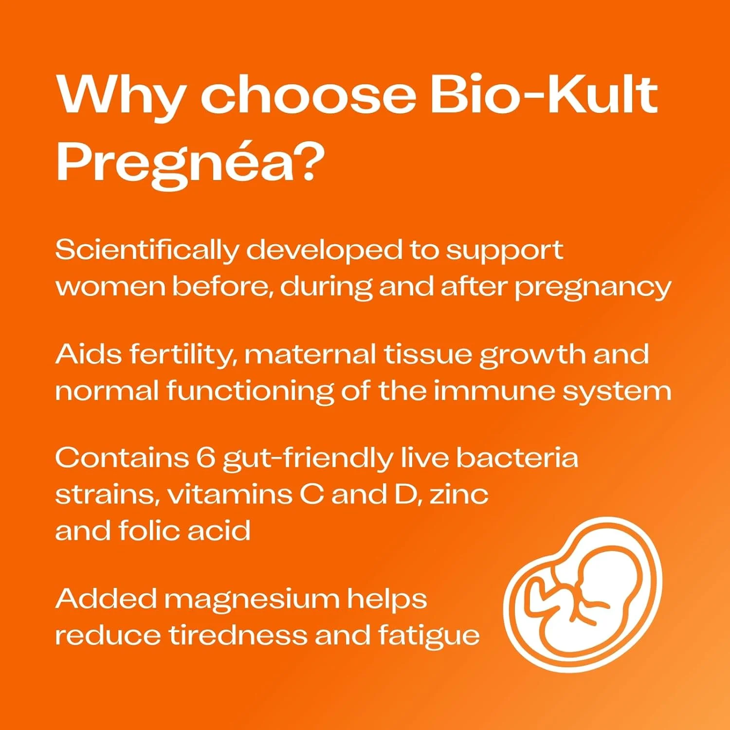 Bio-Kult Pregnéa | ۶ سویه + اسید فولیک، D، C، روی، منیزیم | پشتیبانی پروبیوتیک قبل و بعد از زایمان | ۶۰ کپسول Bio-Kult Pregnéa | ۶ سویه + اسید فولیک، D، C، روی، منیزیم | پشتیبانی پروبیوتیک قبل و بعد از زایمان | ۶۰ کپسول