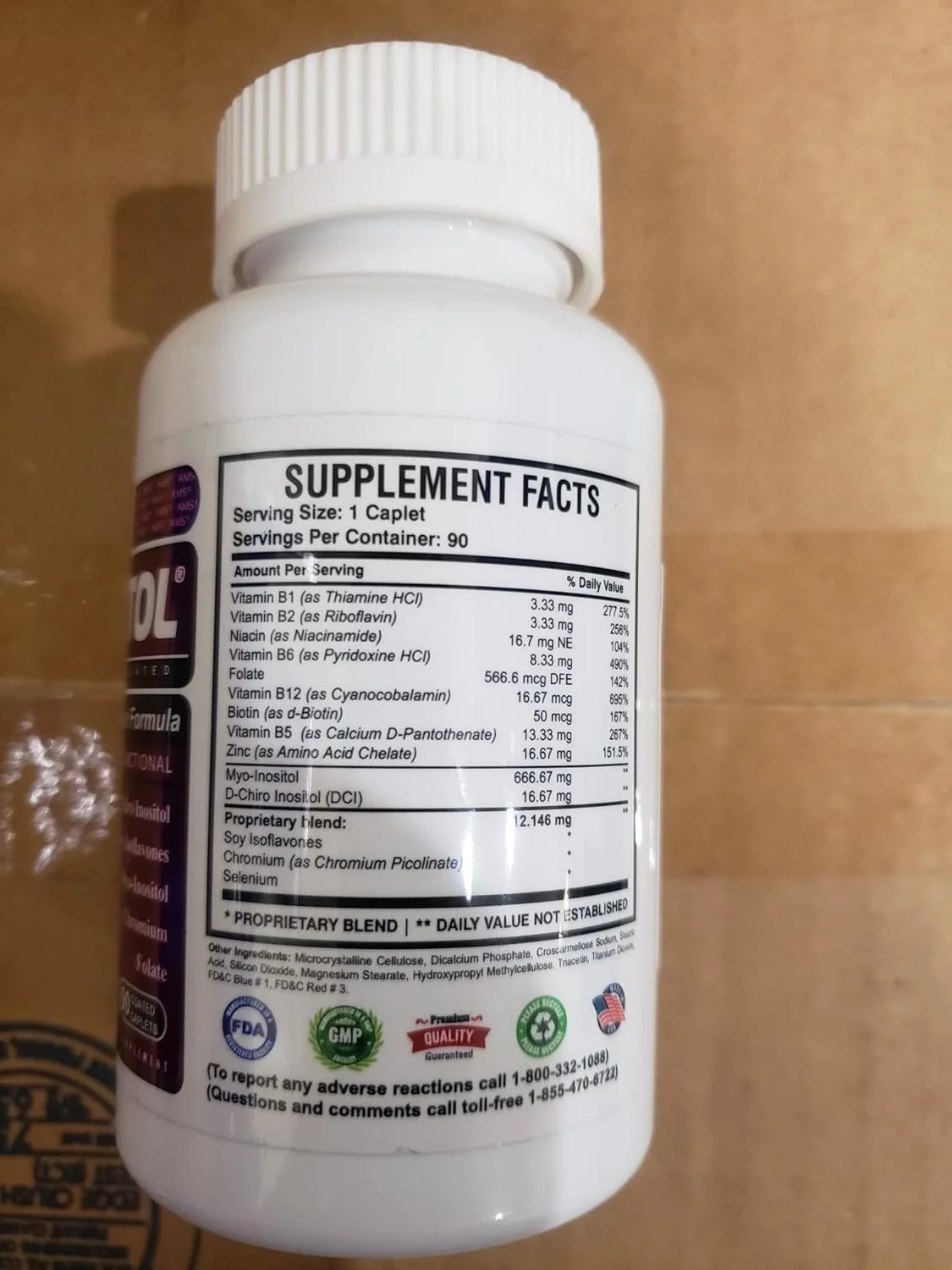 پلی سیتول America Medic & Science (90 عدد) مکمل طبیعی برای زنان | حاوی میو-اینوزیتول، دی-کایرو اینوزیتول، ویتامین ها برای باروری زنان | پشتیبانی از کاهش وزن و تعادل هورمونی