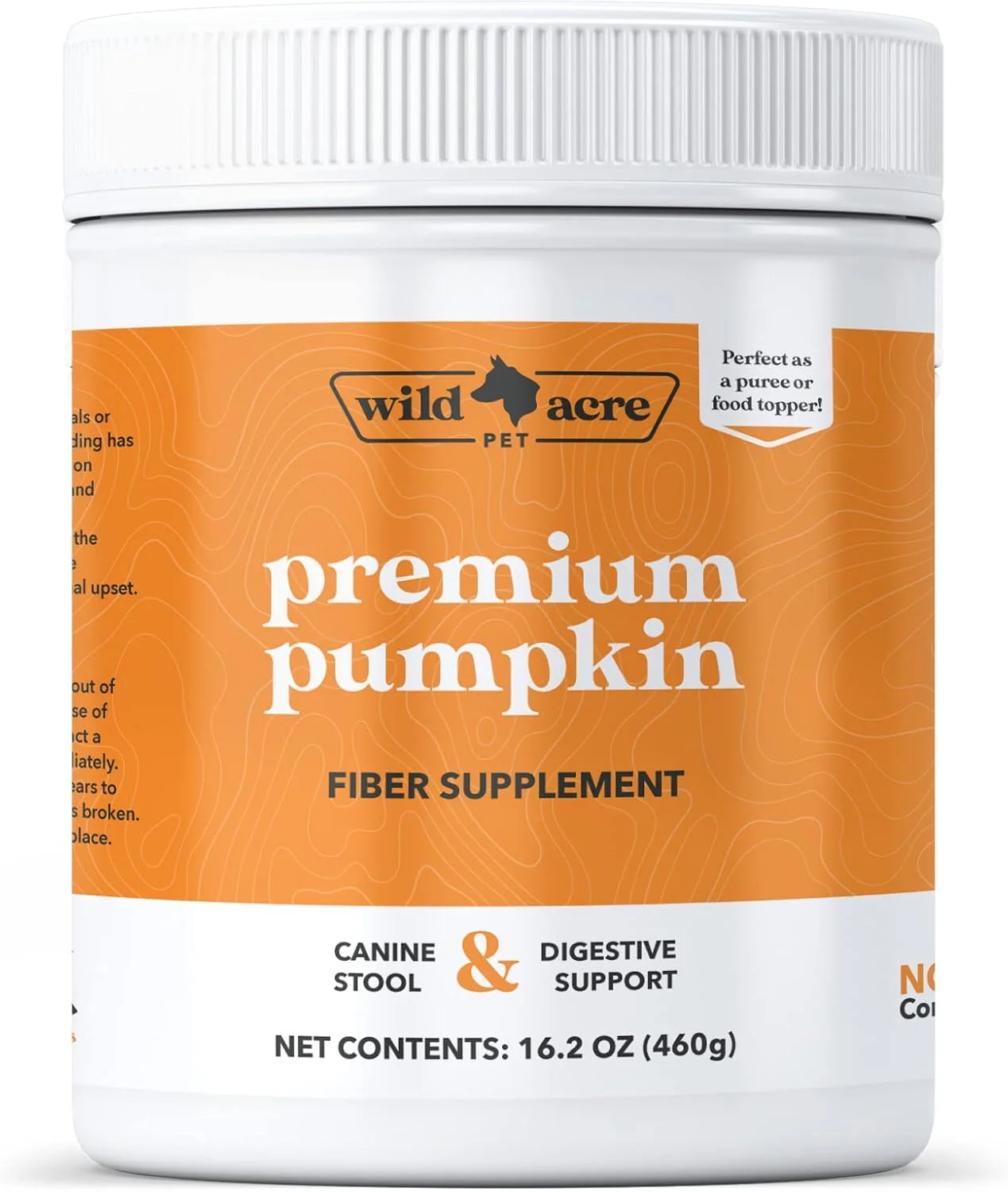 پودر کدو تنبل Wild Acre برای سگ ها - خداحافظی با اسهال و مشکلات گوارشی! - پوره خوشمزه یا مکمل غذایی - مکمل فیبر برای سگ ها با پری بیوتیک، 450 گرم