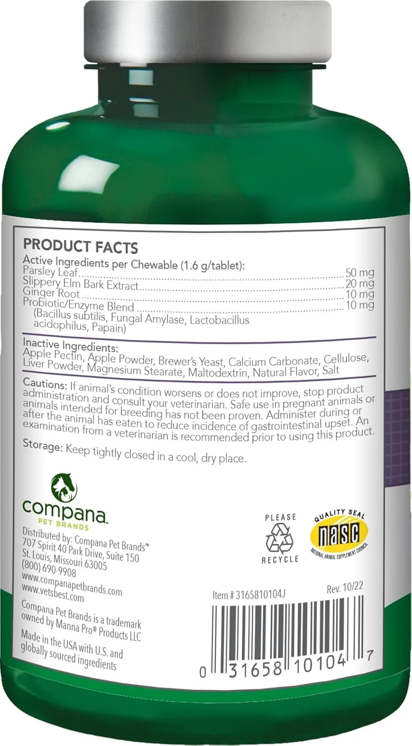 مکمل ضد نفخ سگ وتز بست، برای تسکین ناراحتی های گوارشی