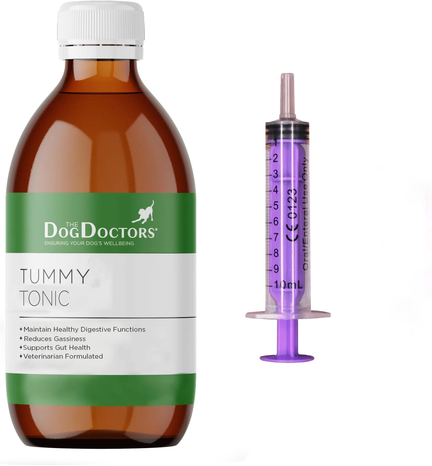 تسکین دهنده معده سگ های دکتر برای تسکین سریع اسهال. 50 وعده برای مشکلات گوارشی - مناسب برای همه نژادها و اندازه ها - شامل سرنگ برای تجویز آسان! (250 میلی لیتر)