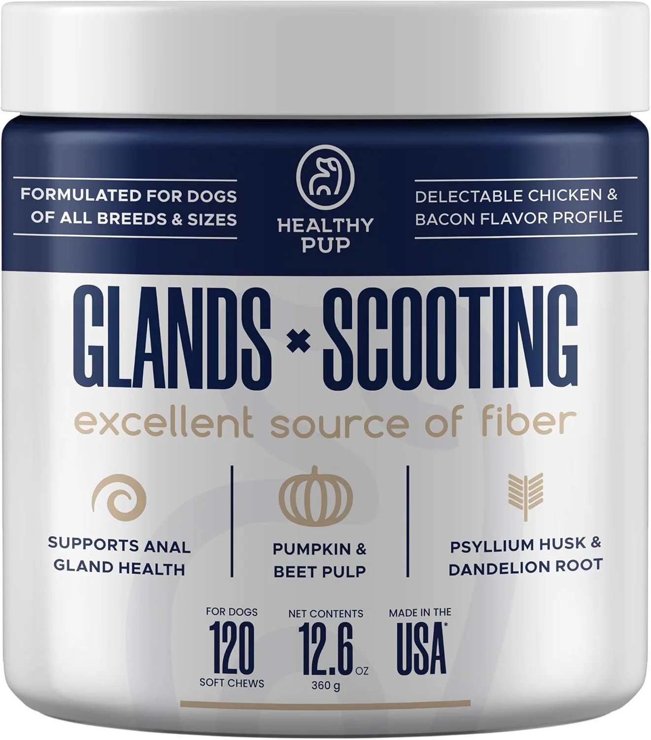 مکمل پشتیبانی روده و غدد - 120 عدد جویدنی نرم و خوشمزه برای سلامت غدد و دستگاه گوارش - ساخته شده با پودر کدو تنبل برای سگ ها مکمل پشتیبانی روده و غدد - 120 عدد جویدنی نرم و خوشمزه برای سلامت غدد و دستگاه گوارش - ساخته شده با پودر کدو تنبل برای سگ ها