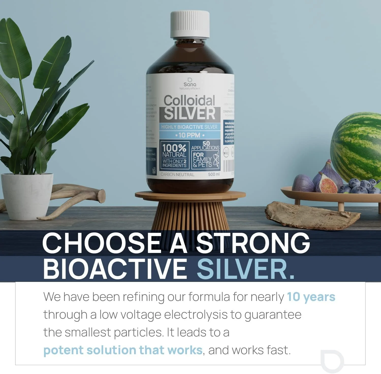 محلول نقره کلوئیدی 10ppm اینستیتو کاتاروس 500 میلی لیتر | آب نقره ممتاز قوی تر از 25ppm | برای انسان، سگ و گربه | خنثی از نظر کربن | 100% طبیعی با 2 ماده تشکیل دهنده محلول نقره کلوئیدی 10ppm اینستیتو کاتاروس 500 میلی لیتر | آب نقره ممتاز قوی تر از 25ppm | برای انسان، سگ و گربه | خنثی از نظر کربن | 100% طبیعی با 2 ماده تشکیل دهنده