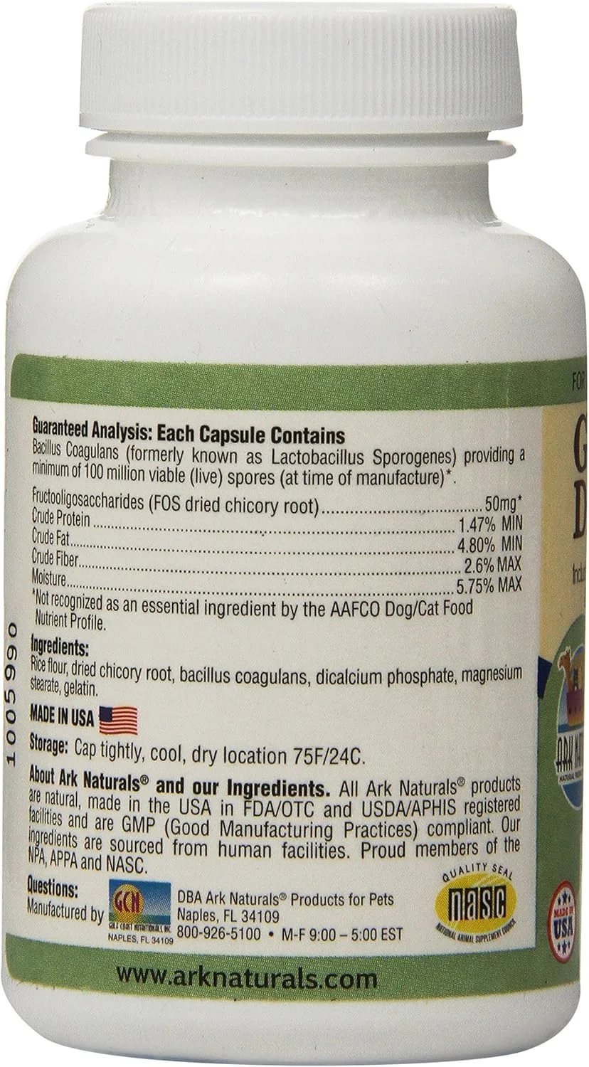 آرک نچرالز - مکمل گوارش ملایم برای سگ و گربه، 60 کپسول