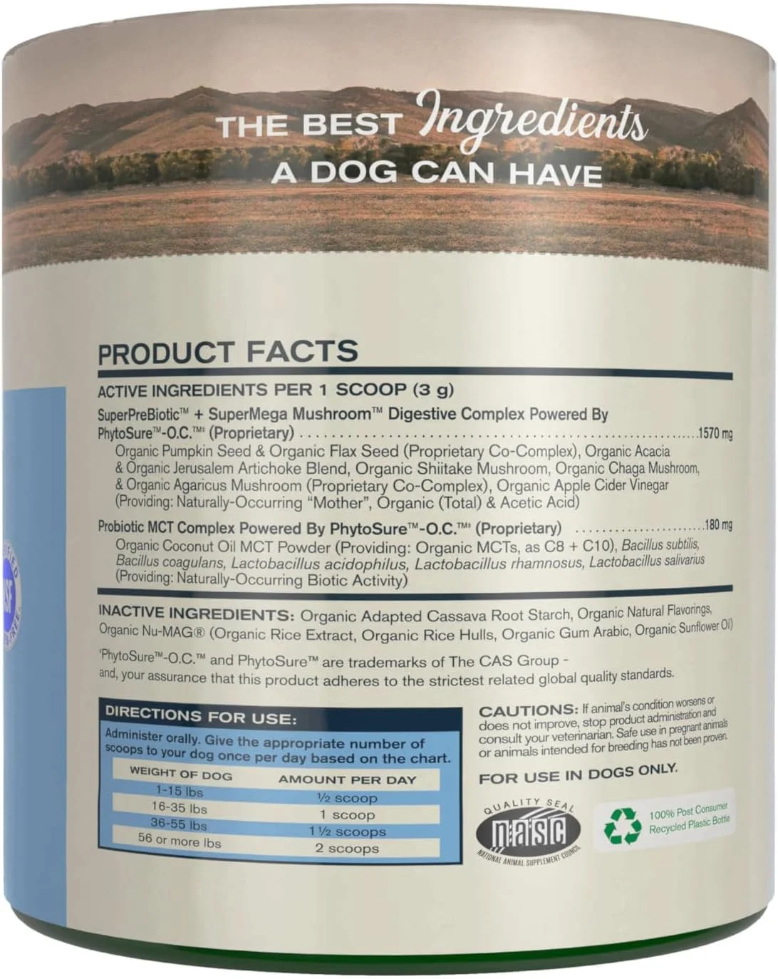 مکمل گوارشی سگ Badlands Ranch - Super Gut Biotics، پروبیوتیک ها، پری بیوتیک ها، پشتیبانی از هضم سالم، عملکرد سیستم ایمنی و فلور روده توسط کاترین هیگل (30 پیمانه)