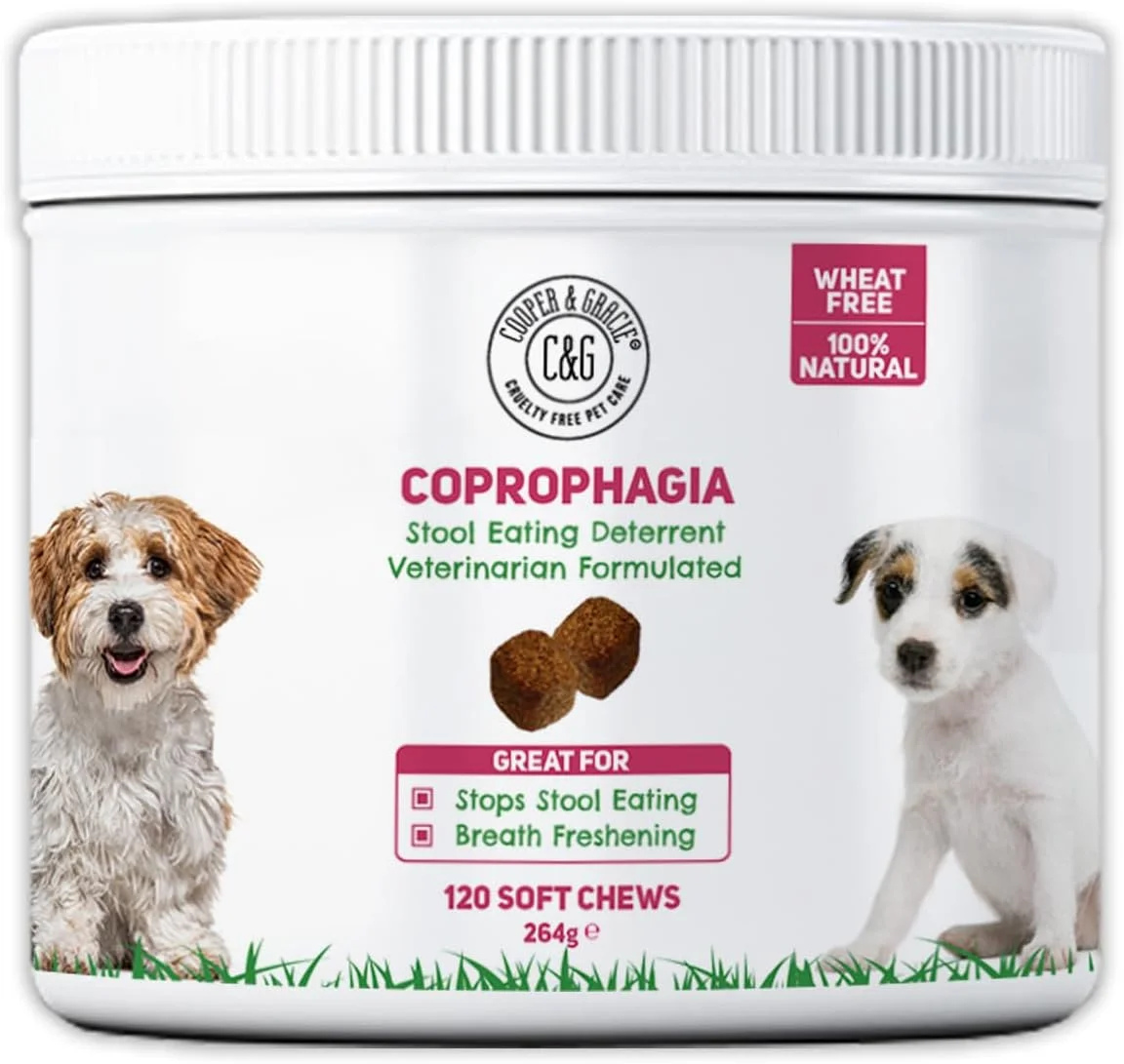 تشویقی های نرم ضد مدفوع خواری طبیعی C&G Pets | طعم مدفوع را ناخوشایند می کند | کمک به خنثی کردن ادرار | کاهش بوی بد دهان | فرموله شده توسط دامپزشک… (120 عدد) تشویقی های نرم ضد مدفوع خواری طبیعی C&G Pets | طعم مدفوع را ناخوشایند می کند | کمک به خنثی کردن ادرار | کاهش بوی بد دهان | فرموله شده توسط دامپزشک… (120 عدد)