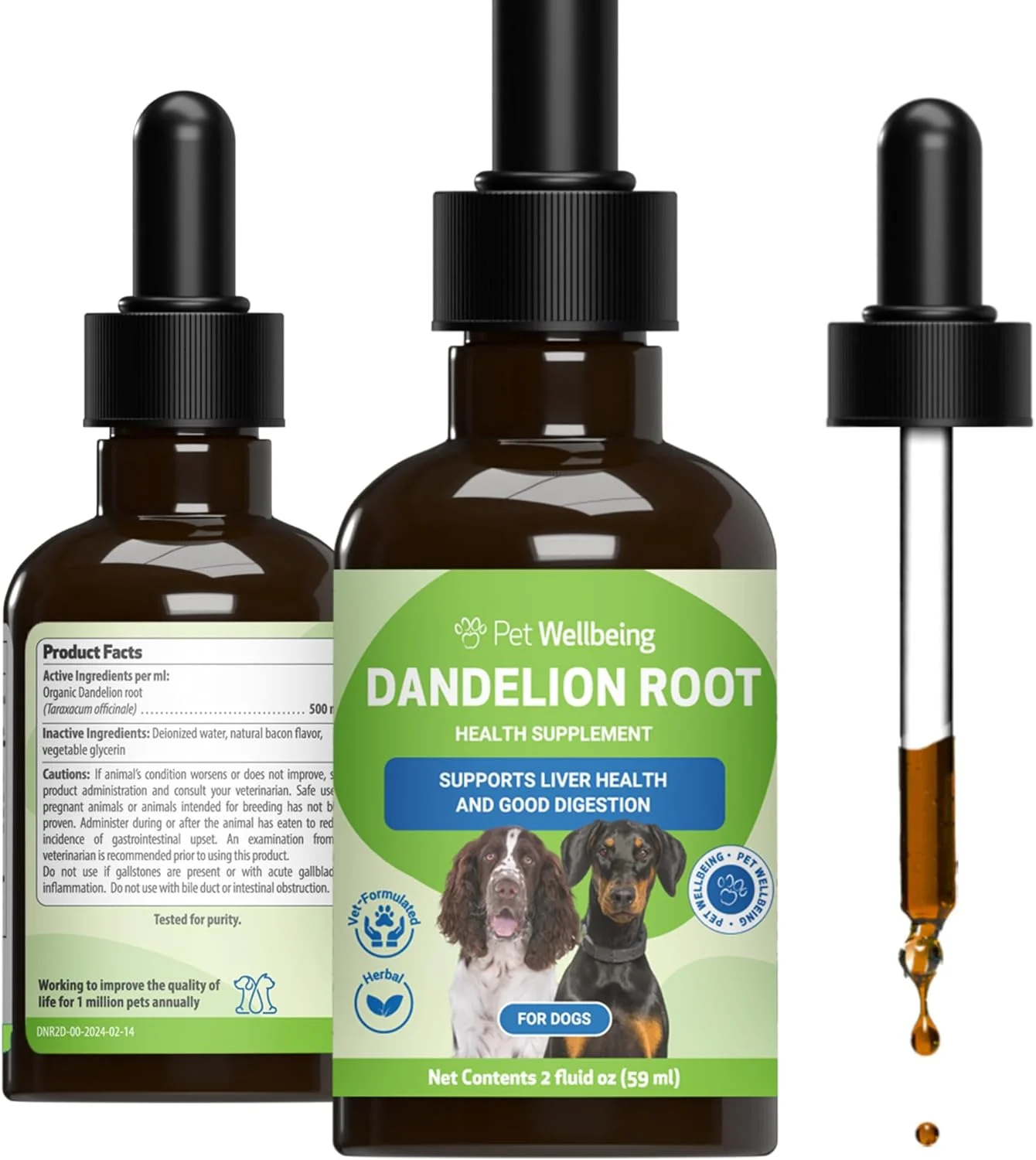 عصاره ریشه قاصدک برای سگ ها، 60 میلی لیتر عصاره ریشه قاصدک برای سگ ها، 60 میلی لیتر