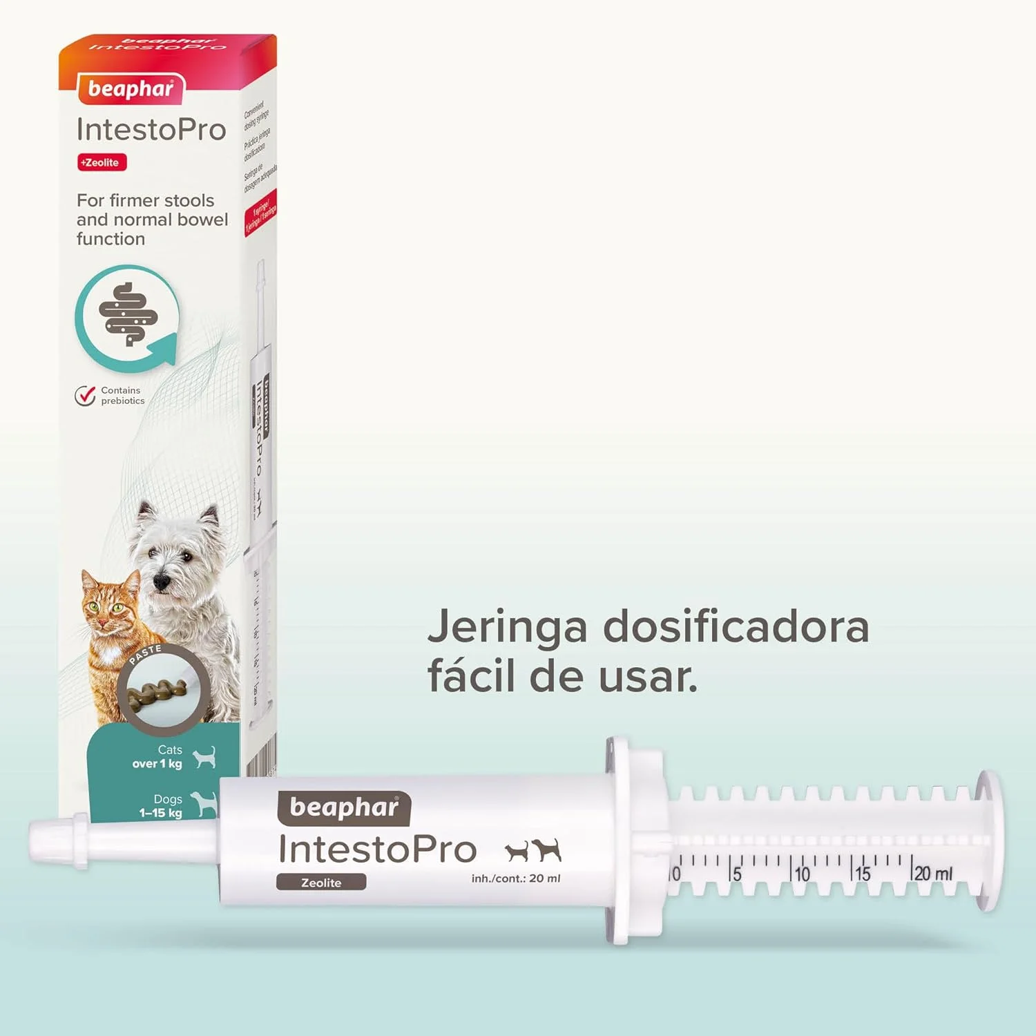 خمیر ضد اسهال Beaphar IntestoPro برای سگ و گربه کوچک 20 میلی لیتر