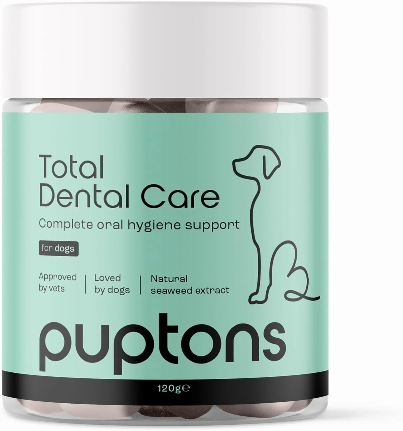 پودر از بین برنده پلاک و جرم دندان مراقبت کامل دندان برای سگ ها | درمان بوی بد دهان | کمک به از بین بردن پلاک از دندان ها (120 گرم)