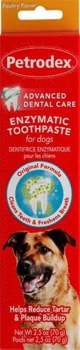 خمیر دندان آنزیمی سگ پترودکس، مراقبت از دندان حیوانات خانگی، طعم مرغ، 70 گرم خمیر دندان آنزیمی سگ پترودکس، مراقبت از دندان حیوانات خانگی، طعم مرغ، 70 گرم