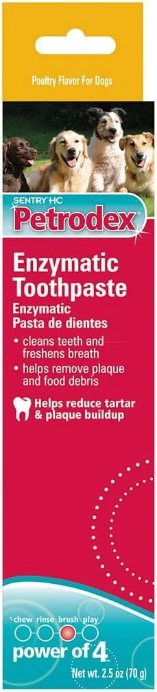 خمیر دندان سگ با طعم مرغ پترودکس سرجنت، 70 گرم