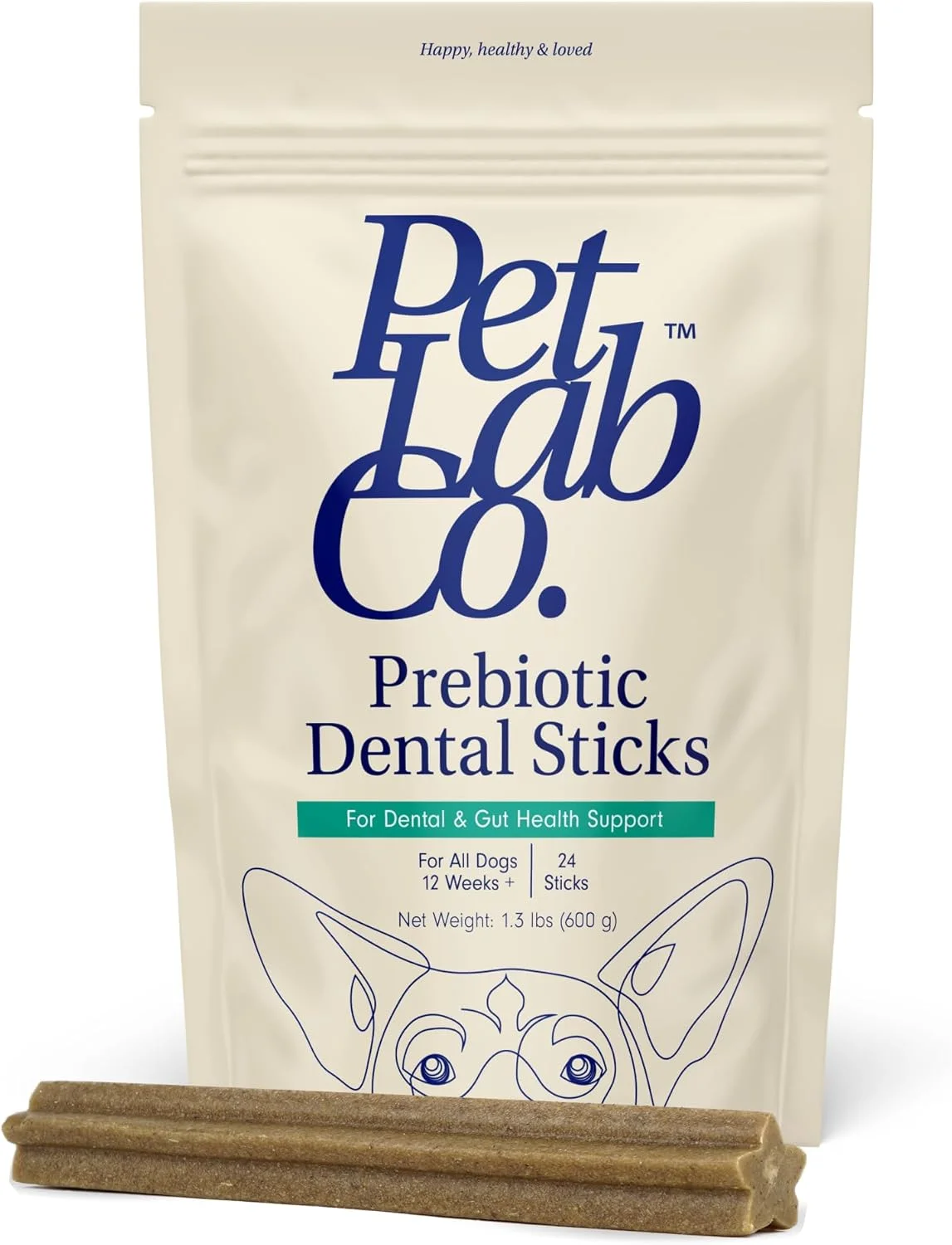 استیک های دندانی سگ PetLab Co. - جویدنی های دندانی سگ - هدف قرار دادن تجمع پلاک و جرم در منبع - طراحی شده برای حفظ سلامت دهان و دندان سگ شما، تازه نگه داشتن تنفس و کمک به هضم (24 عدد)