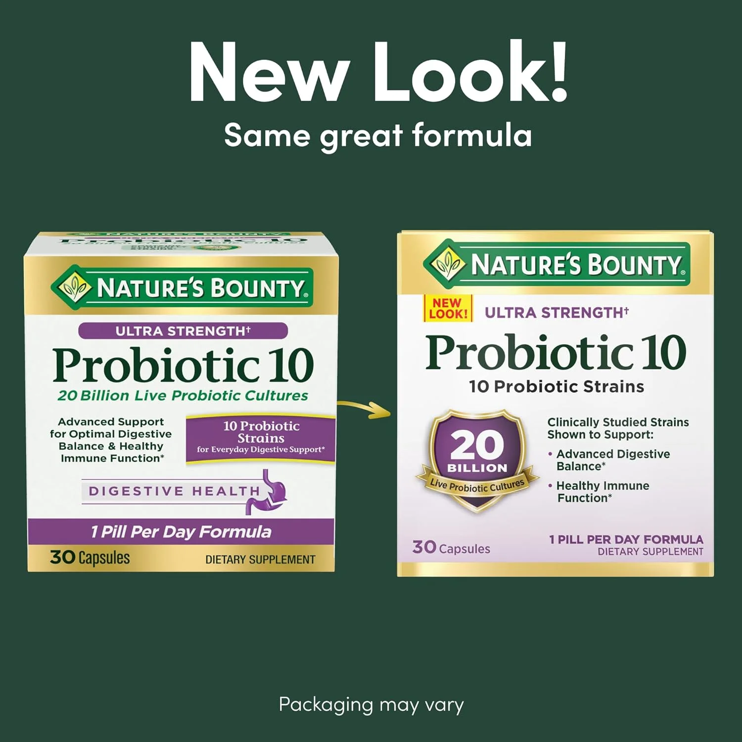 مکمل پروبیوتیک روزانه Nature's Bounty Probiotic 10 برای حمایت از دستگاه گوارش، سیستم ایمنی و تنفسی فوقانی، قدرت فوق العاده، 30 کپسول در 1 بسته مکمل پروبیوتیک روزانه Nature's Bounty Probiotic 10 برای حمایت از دستگاه گوارش، سیستم ایمنی و تنفسی فوقانی، قدرت فوق العاده، 30 کپسول در 1 بسته