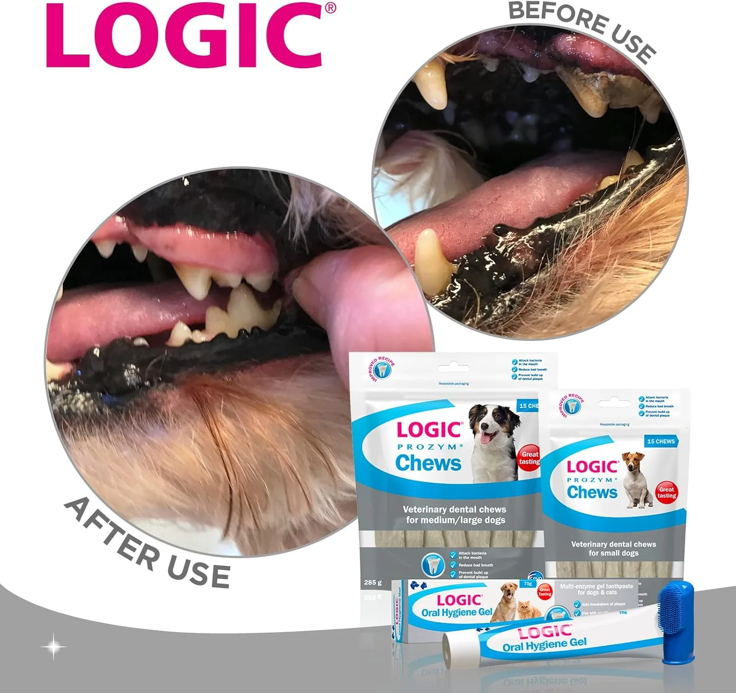 جویدنی های Logic Prozym سایز متوسط یا بزرگ