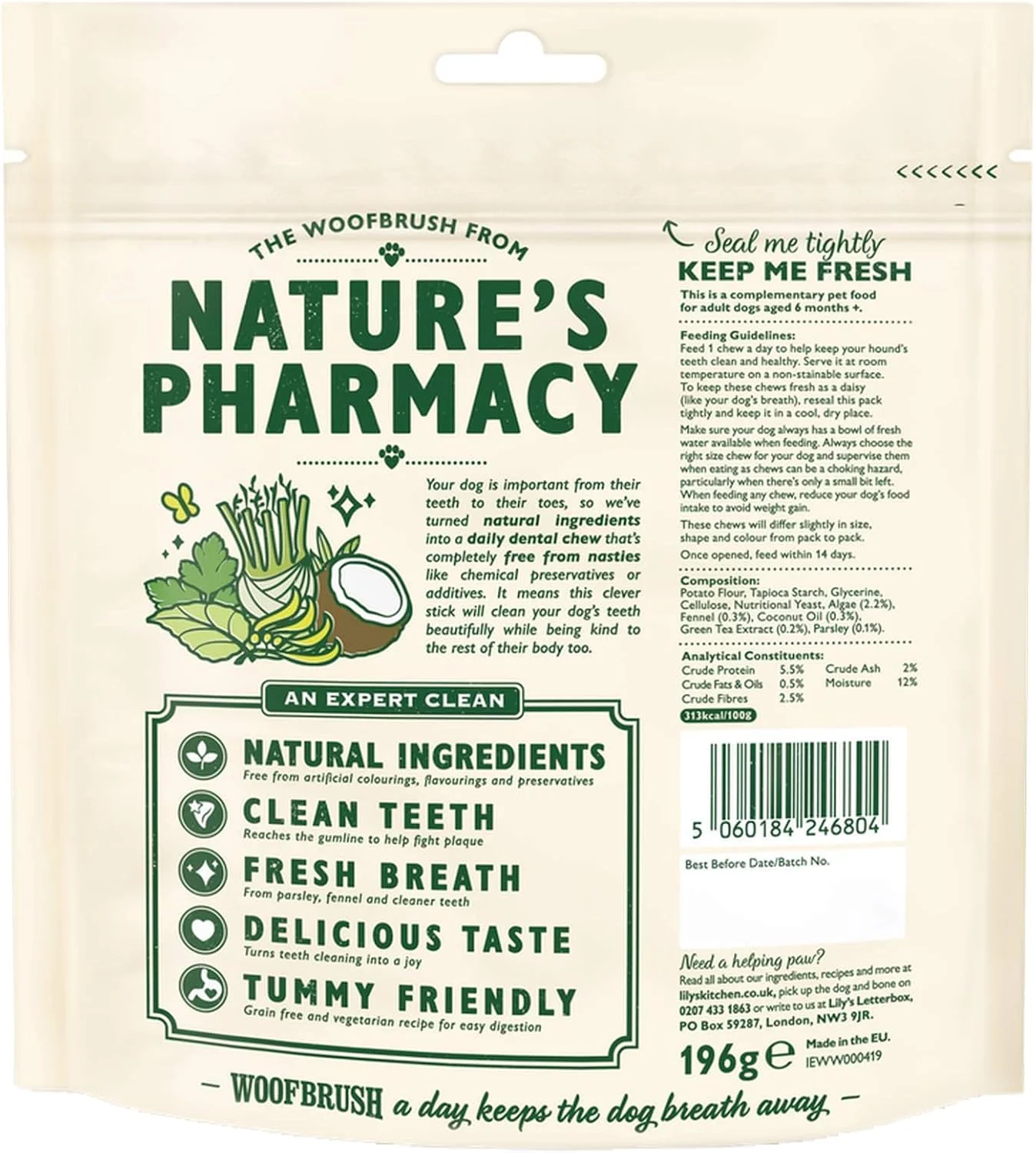 تشویقی دندانی سگ Lily's Kitchen Woofbrush - بسته بزرگ - سایز متوسط