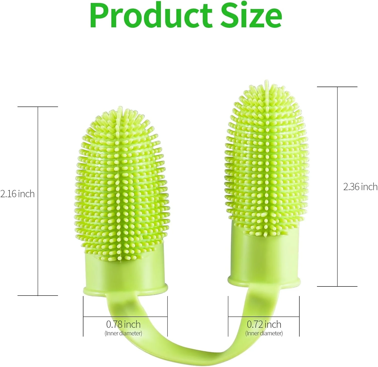 کیتی&داگی گو، پک 3 عددی مسواک سگ، کیت مسواک زدن سگ، مسواک انگشتی نرم دو طرفه صورتی، آبی، سبز برای سگ های نژاد کوچک، سگ های نژاد متوسط و بزرگ