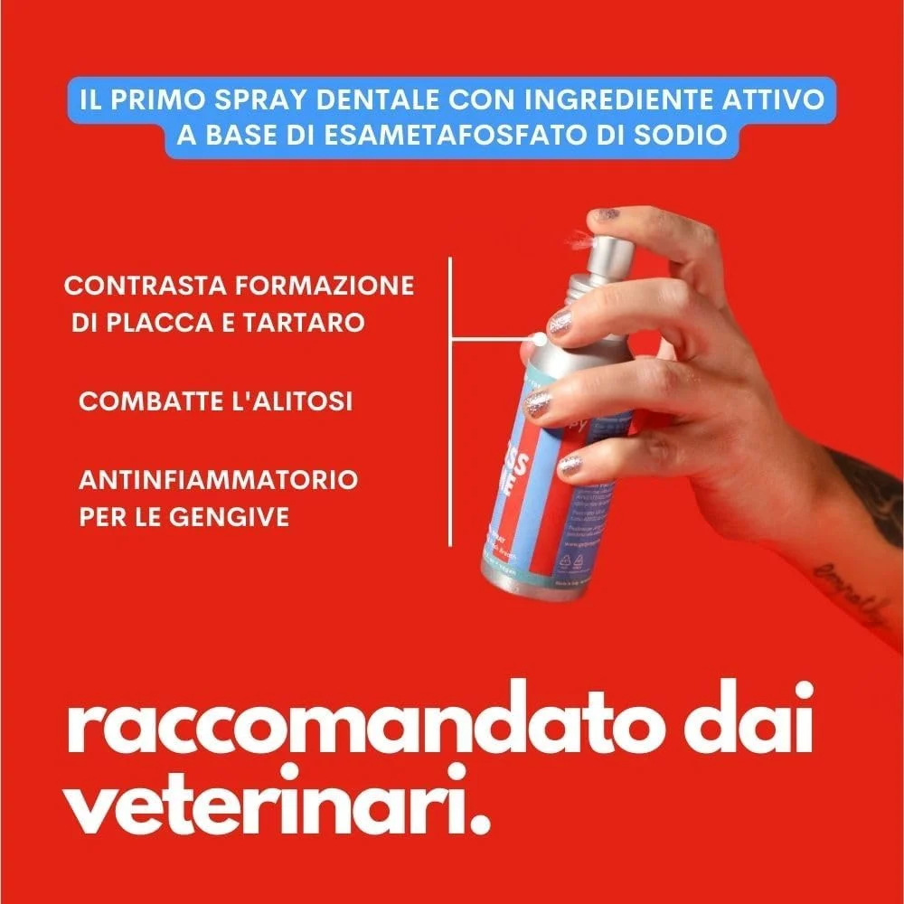 اسپری دندان سگ JAMPY برای رفع بوی بد دهان - برای تمیز کردن موثر دندان ها، بهداشت دهان و دندان. 100% بدون پلاستیک و گیاهی.