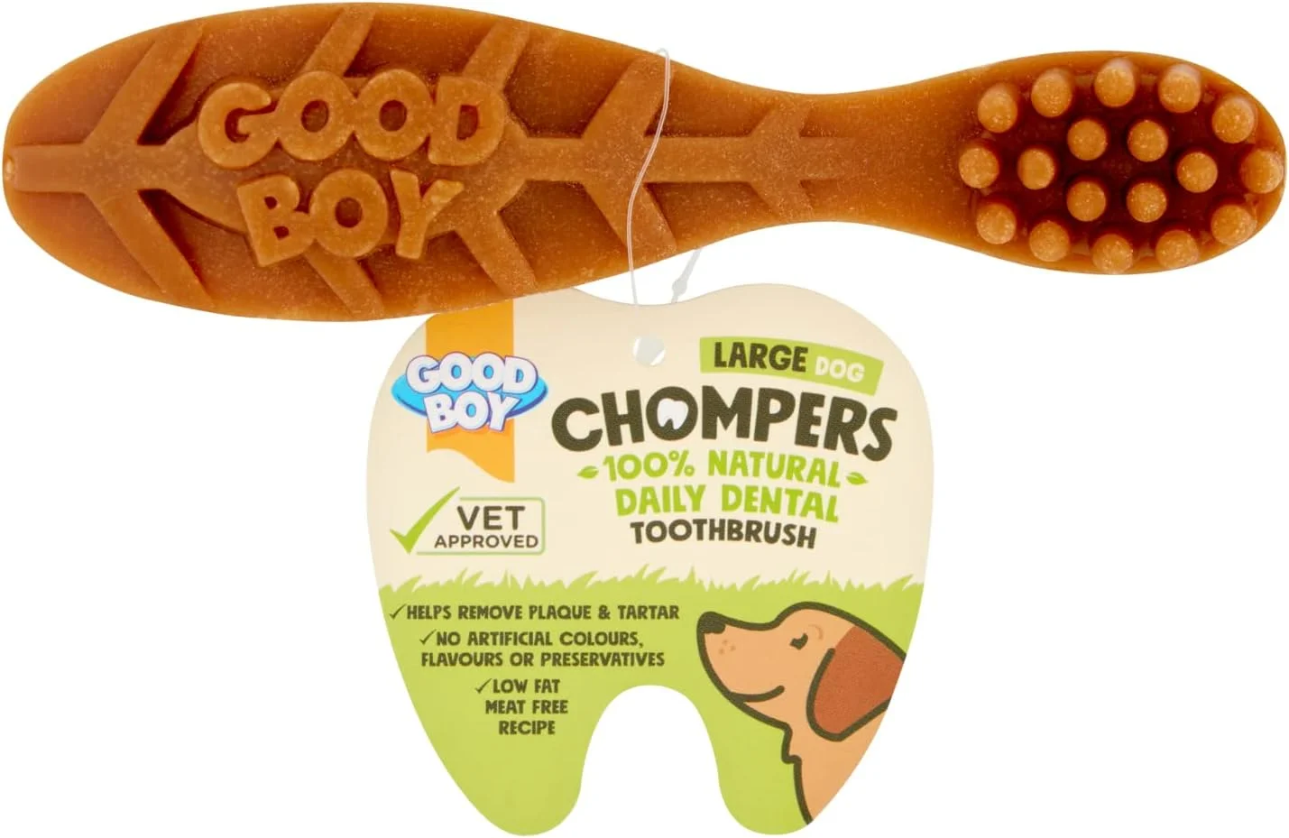 تشویقی سگ Good Boy Chompers - مناسب برای بهداشت دهان و دندان سگ های بزرگ - با مواد طبیعی - کم چرب - 20 عدد