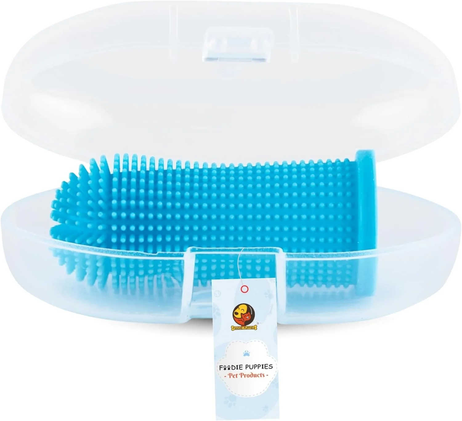 مسواک انگشتی سیلیکونی نرم طبیعی سگ فودی پاپیز | برای تمیز کردن آسان دندان | ماساژ | تسکین لثه | تنفس تازه | لوازم مراقبت دهان و دندان حیوانات خانگی