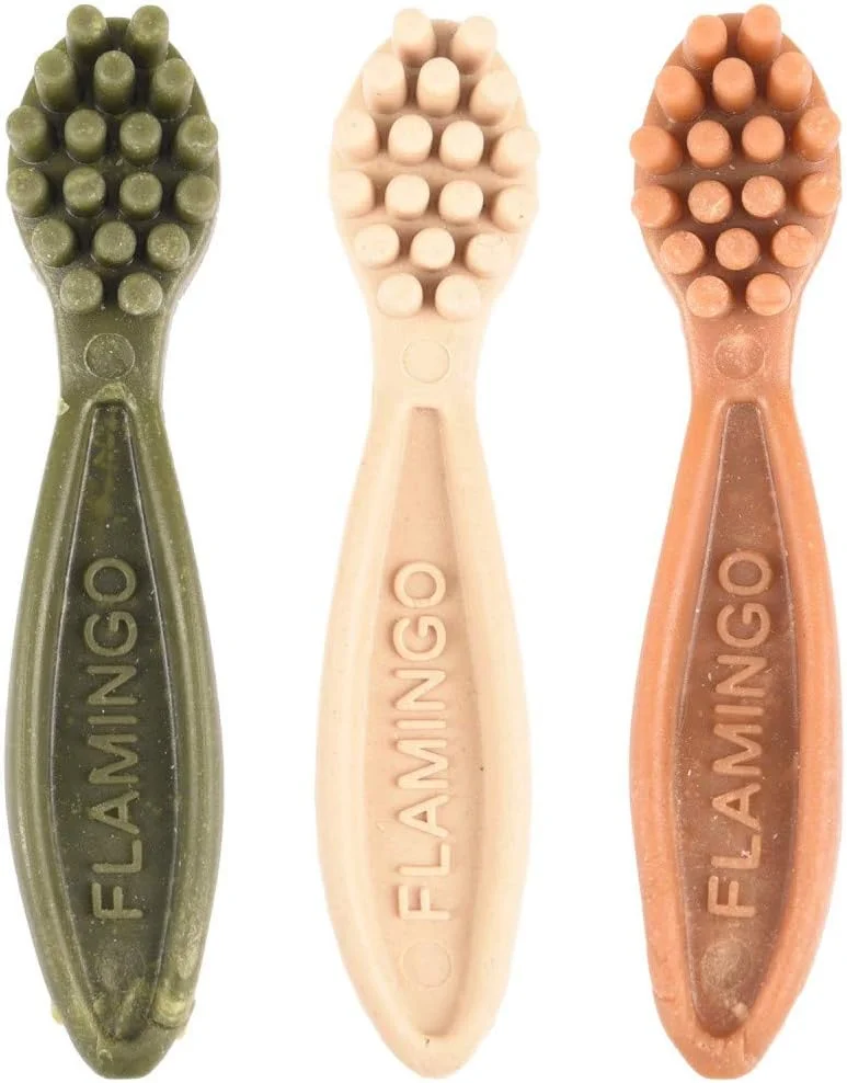 مسواک گیاهی فلامینگو 12.5 سانتی متر، بسته 4 عددی، مخلوط