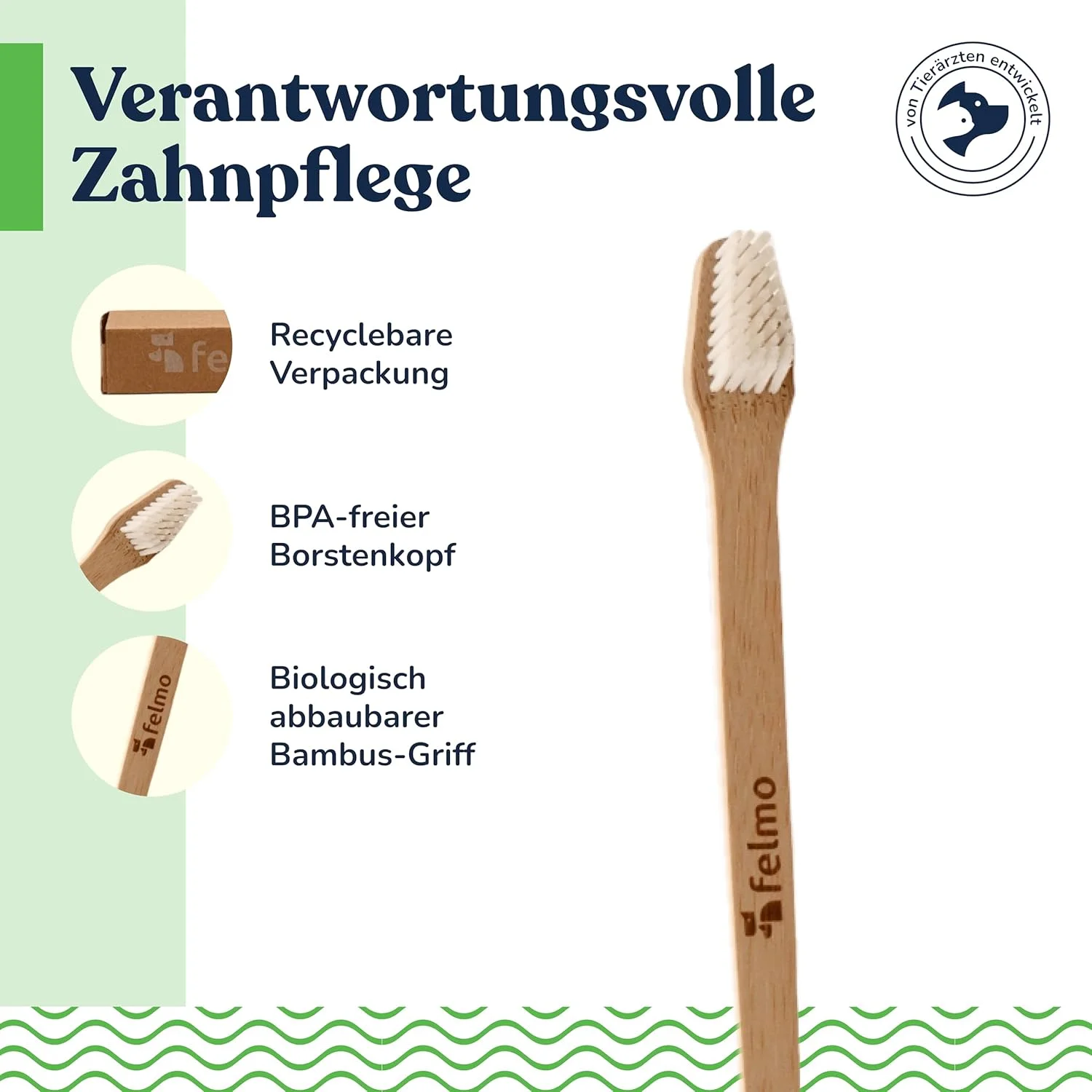 مسواک بامبو Felmo برای سگ و گربه با سر برس کوچکتر و بزرگتر برای نواحی مختلف، فاقد BPA، مراقبت از دندان برای سگ و گربه مسواک بامبو Felmo برای سگ و گربه با سر برس کوچکتر و بزرگتر برای نواحی مختلف، فاقد BPA، مراقبت از دندان برای سگ و گربه