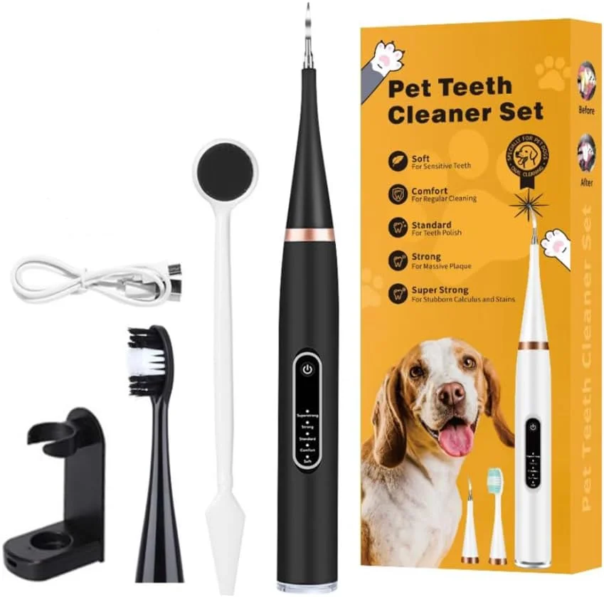 از بین برنده پلاک دندان سگ برای مراقبت از دندان (کیت تمیز کننده سیاه)