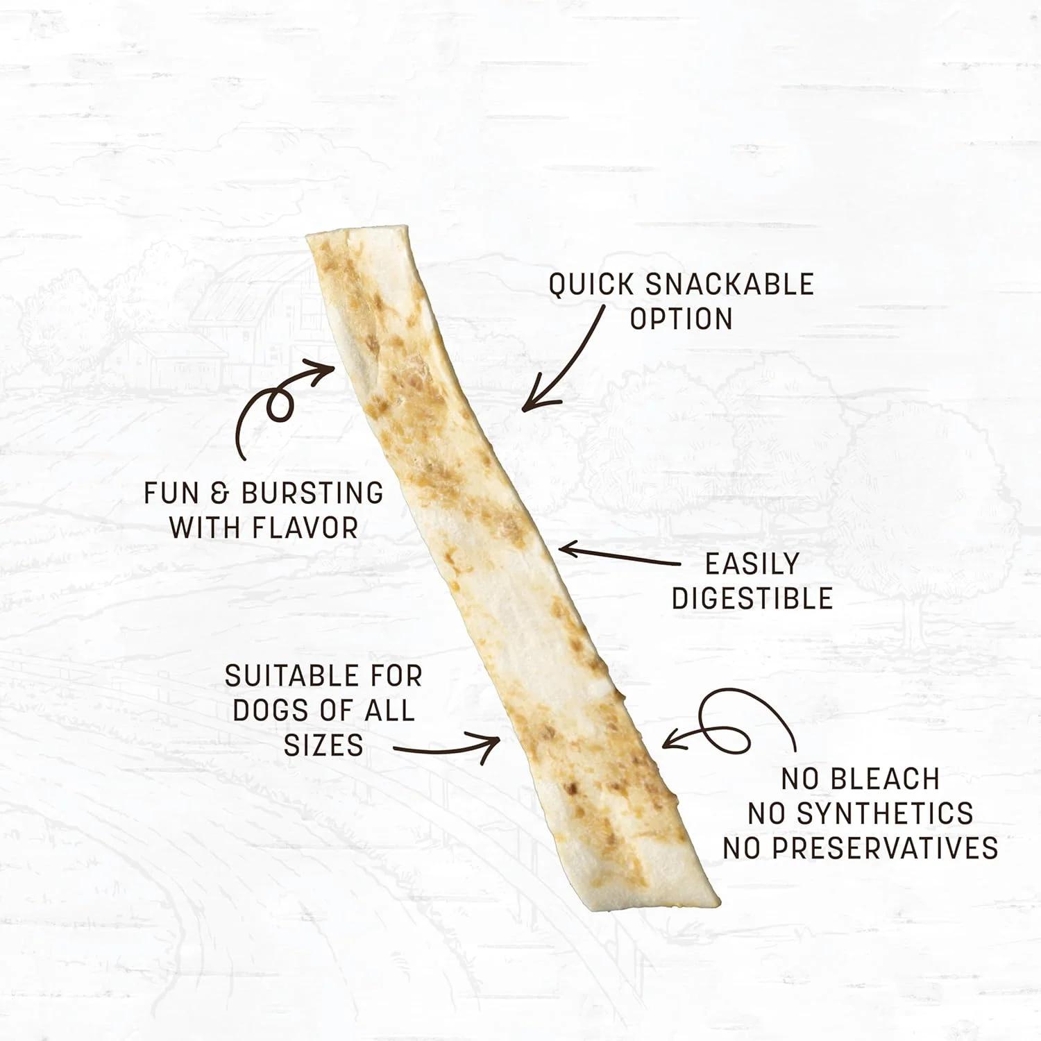 نوارهای جویدنی مرغ Earth Animal No Hide، بسته 4 عددی، 44 گرمی