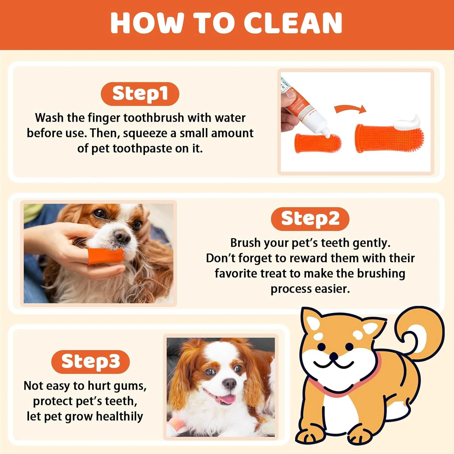 خمیر دندان سگ، مسواک سگ، مراقبت از دندان سگ، خمیر دندان برای تمیز کردن دندان سگ، طعم گوشت گاو، برای حفظ سلامت دهان و دندان حیوان خانگی شما، بسته 3 عددی