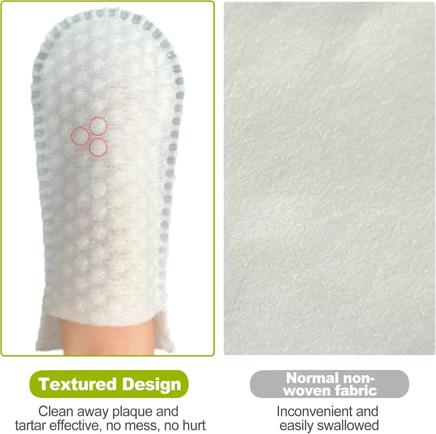 دستمال مرطوب انگشتی دندانی برای سگ و گربه، 80 عددی، کمک به پاک کردن پلاک و جرم دندان، بدون مواد شیمیایی خشن و بدون نیاز به برس