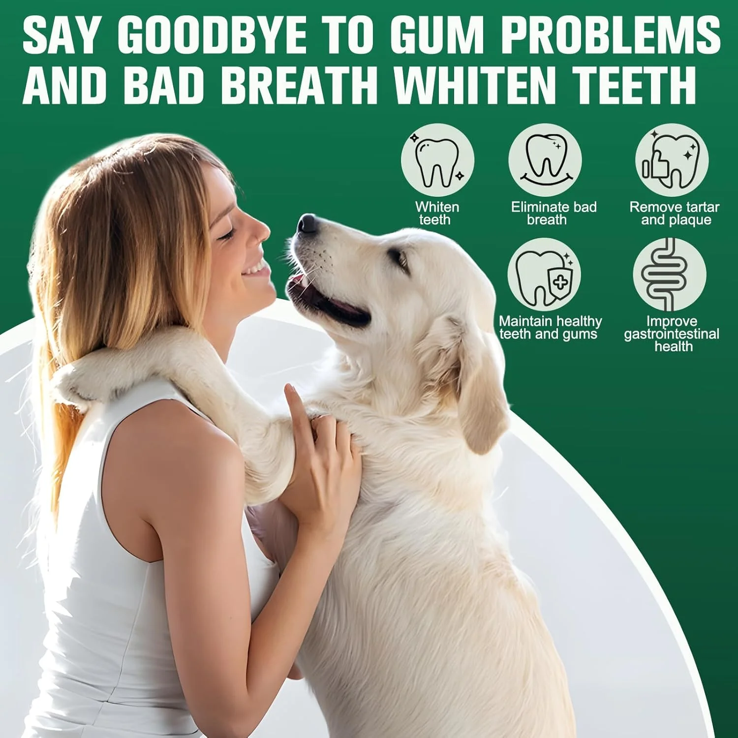 پودر تمیز کننده دندان سگ، پودرهای دندان گربه برای سلامت لثه و دهان، پودر از بین برنده پلاک برای توله سگ در هر سنی، مراقبت از دهان، از بین برنده جرم و بوی بد دهان، خوشبو کننده طبیعی دهان 65 گرم