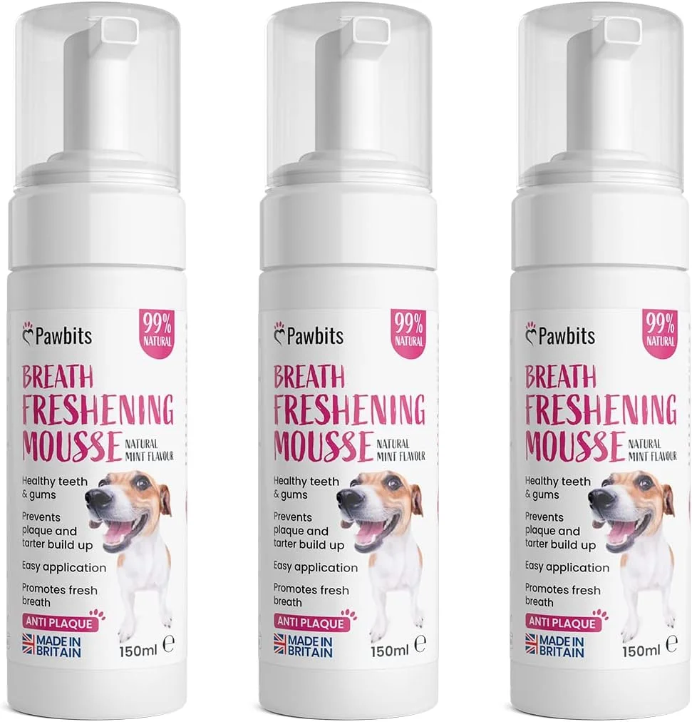 موس خوشبو کننده دهان سگ - فوم دندان سگ از لثه ها و دندان های سالم پشتیبانی می کند، بوی بد دهان، جرم و پلاک را با دهانشویه سگ از بین می برد - تنفس تازه و بهداشت دهان و دندان ایمن برای حیوان خانگی شما