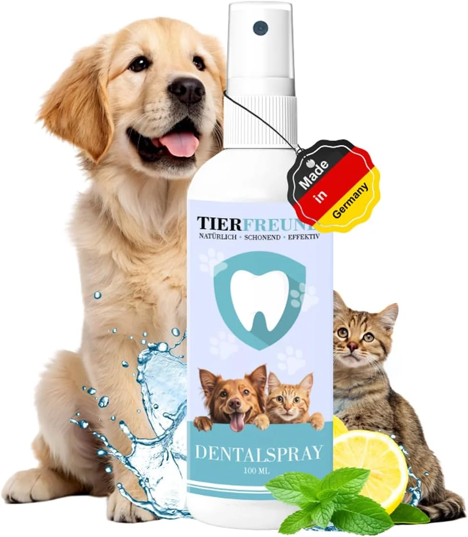 اسپری دندان سگ و گربه - 100% طبیعی و موثر در برابر پلاک و جرم - برای تنفس تازه و رفع بوی بد دهان - مراقبت و تمیز کردن دندان بدون برس