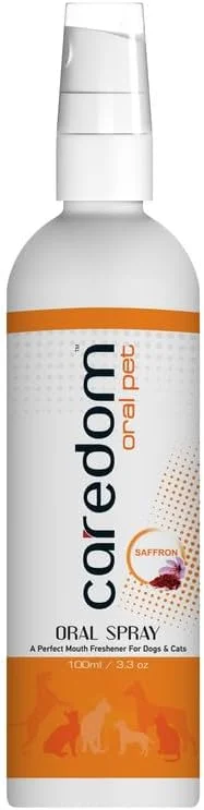 اسپری دهان حیوانات خانگی | خوشبو کننده دهان زعفرانی برای سگ و گربه | 100 میلی لیتر