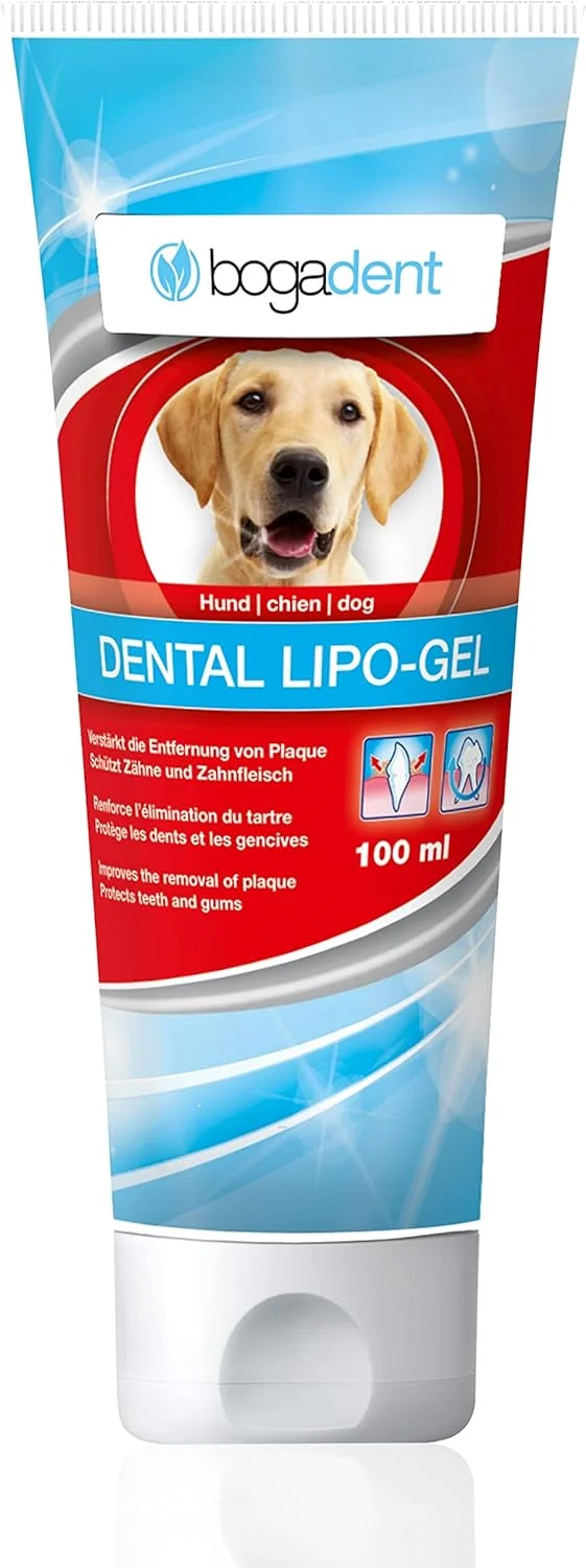 ژل دندان بوگادنت دنتال-لیپو - مراقبت طبیعی از دندان، برای بهداشت بهتر دهان، خمیر دندان برای سگ ها، ضد جرم و بوی بد دهان، ژل خوشبو کننده دهان برای سگ ها، 100 میلی لیتر