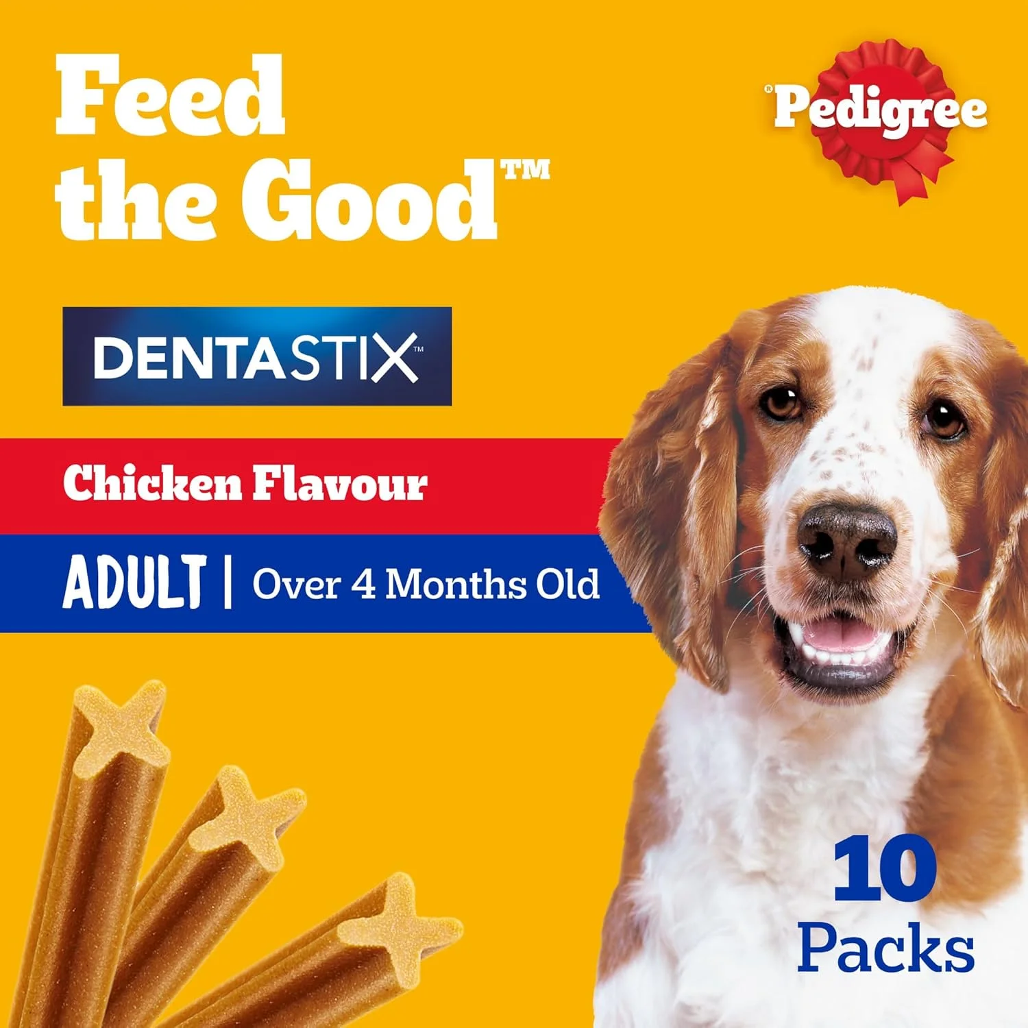 تشویقی سگ پدیگری، دنتال استیکس، طعم مرغ، بسته 10 عددی 180 گرمی، فواید بهداشت دهان و دندان، تشویقی های سگ توسعه یافته توسط دامپزشکان تشویقی سگ پدیگری، دنتال استیکس، طعم مرغ، بسته 10 عددی 180 گرمی، فواید بهداشت دهان و دندان، تشویقی های سگ توسعه یافته توسط دامپزشکان