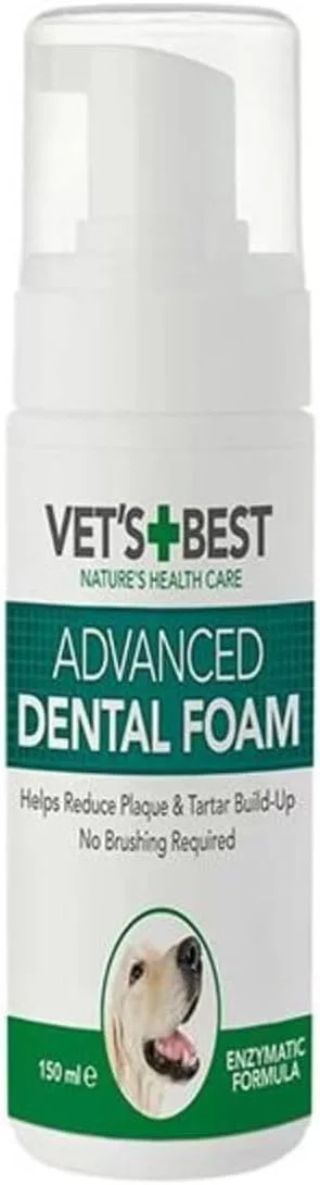 فوم دندان آنزیمی سگ Vet's Best، تمیز کننده دندان و مراقبت از دندان برای تنفس تازه، 120 میلی لیتر
