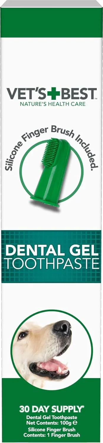 ژل دندان سگ Vet's Best، ۱۰۰ گرم به همراه مسواک انگشتی سیلیکونی