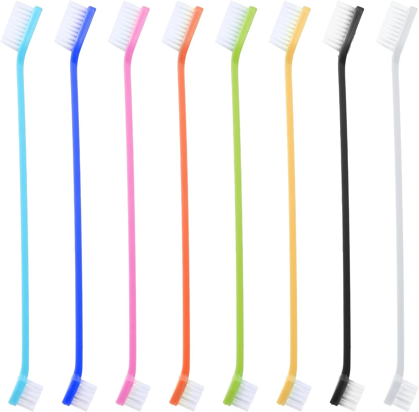 مجموعه ۸ عددی مسواک سگ، مسواک نرم و دو سر مناسب برای تمیز کردن دندان های حیوانات خانگی، برس های بهداشتی دو سر برای سگ های کوچک تا بزرگ، گربه ها و اکثر حیوانات خانگی