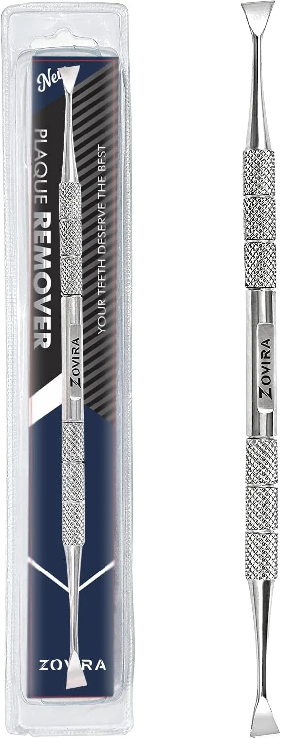 ابزار جرم گیری دندان سگ و گربه زویرا، کیت استیل ضد زنگ دو سر مناسب برای توله سگ های کوچک و حیوانات خانگی