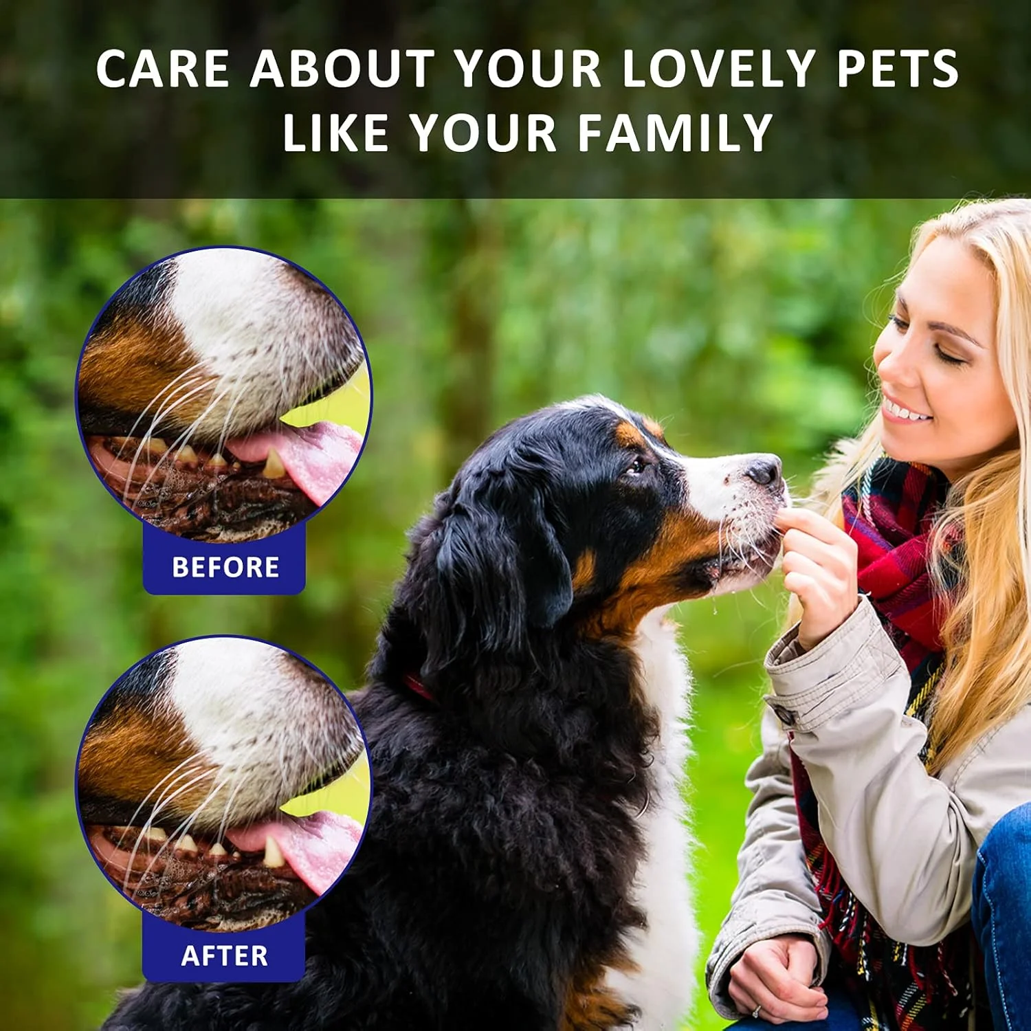 خمیر دندان سگ Bioline، تمیز کننده دندان، کنترل پلاک و جرم دندان برای سگ ها، از بین برنده بوی بد دهان، طعم پرتقال