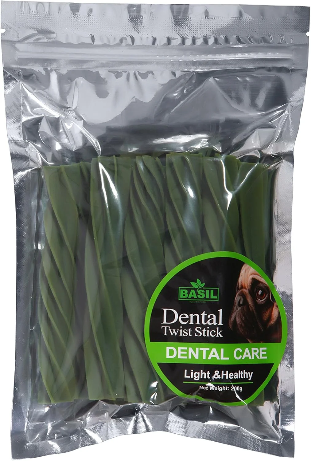 تشویقی سگ باسیل مدل چرخشی مراقبت از دندان، سبک و سالم، 200 گرم